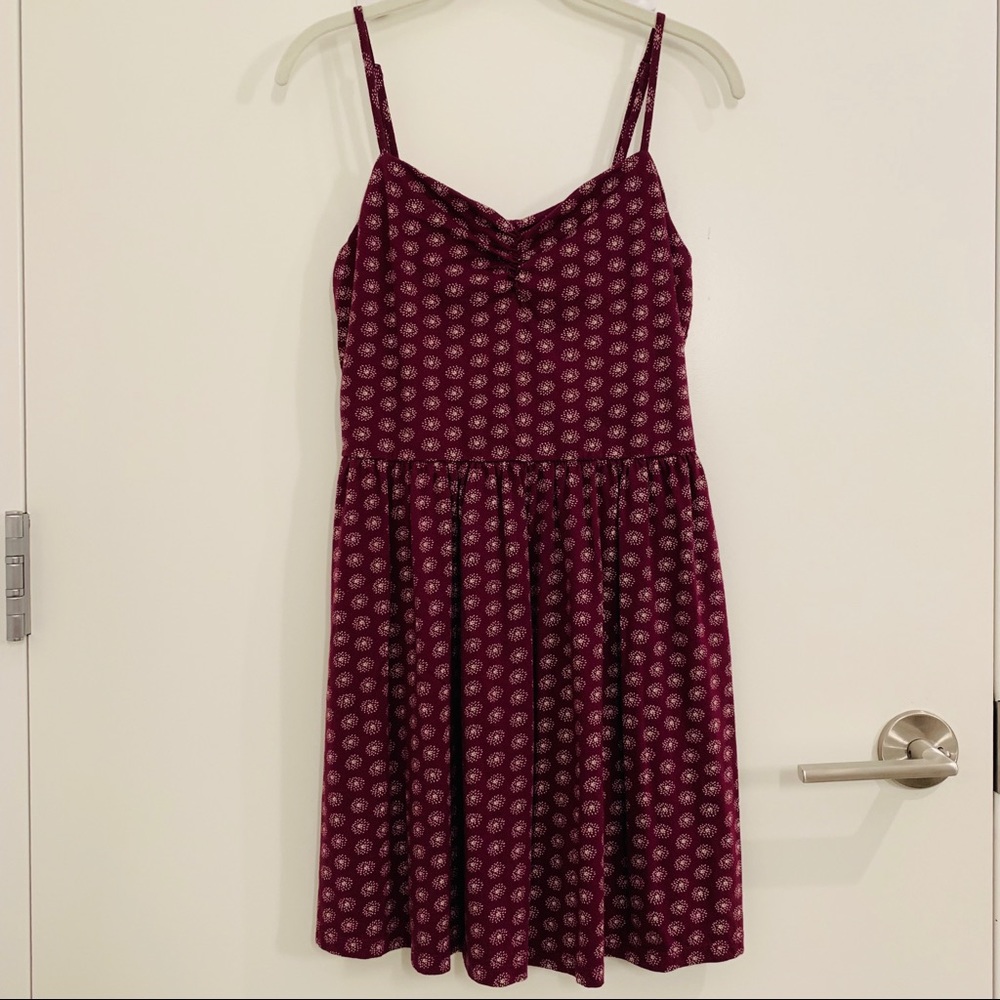 Ann Taylor LOFT Wine Reddish Purple Summer Dress - Size S